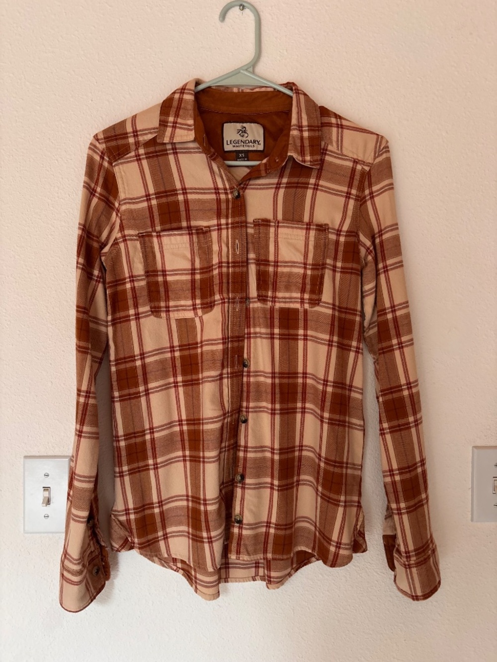 Legendary Whitetails Orange Cream Plaid Flannel
